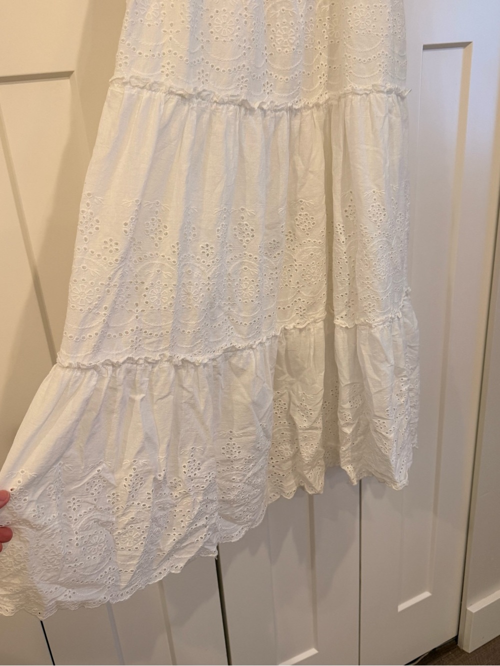 Rebellion White Eyelet Tiered Maxi Dress - Picture 5 of 14
